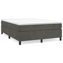Boxspring sengeramme Mørkegrå 140x190 cm Fløjl