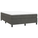 Boxspring sengeramme Mørkegrå 140x190 cm Fløjl