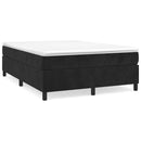 Boxspring sengeramme Sort 140x190 cm Fløjl