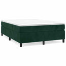 Boxspring sengeramme Mørkegrøn 140x190 cm Fløjl