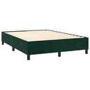 Boxspring sengeramme Mørkegrøn 140x190 cm Fløjl