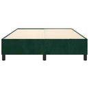 Boxspring sengeramme Mørkegrøn 140x190 cm Fløjl