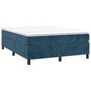 Boxspring sengeramme Mørkeblå 140x190 cm Fløjl