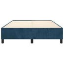 Boxspring sengeramme Mørkeblå 140x190 cm Fløjl