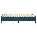 Boxspring sengeramme Mørkeblå 140x190 cm Fløjl