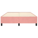 Boxspring sengeramme 140x190 cm fløjl pink