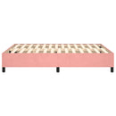 Boxspring sengeramme 140x190 cm fløjl pink