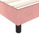 Boxspring sengeramme 140x190 cm fløjl pink