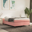 Boxspring sengeramme 140x190 cm fløjl pink