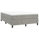 Boxspring sengeramme Lysegrå 140x200 cm Fløjl