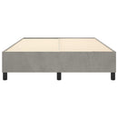 Boxspring sengeramme Lysegrå 140x200 cm Fløjl