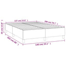 Boxspring sengeramme Lysegrå 140x200 cm Fløjl