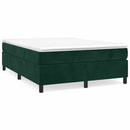 Boxspring sengeramme Mørkegrøn 140x200 cm Fløjl