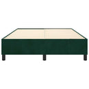 Boxspring sengeramme Mørkegrøn 140x200 cm Fløjl