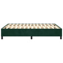 Boxspring sengeramme Mørkegrøn 140x200 cm Fløjl