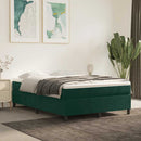 Boxspring sengeramme Mørkegrøn 140x200 cm Fløjl