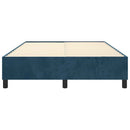 Boxspring sengeramme Mørkeblå 140x200 cm Fløjl
