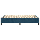 Boxspring sengeramme Mørkeblå 140x200 cm Fløjl