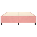 Boxspring sengeramme 140x200 cm fløjl pink