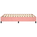 Boxspring sengeramme 140x200 cm fløjl pink