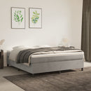 Boxspring sengeramme Lysegrå 160x200 cm Fløjl