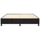 Boxspring sengeramme Sort 160x200 cm Fløjl