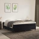 Boxspring sengeramme Sort 160x200 cm Fløjl