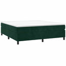 Boxspring sengeramme Mørkegrøn 160x200 cm Fløjl