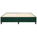 Boxspring sengeramme Mørkegrøn 160x200 cm Fløjl