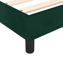 Boxspring sengeramme Mørkegrøn 160x200 cm Fløjl
