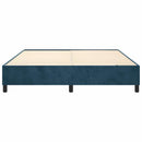 Boxspring sengeramme Mørkeblå 160x200 cm Fløjl