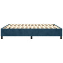 Boxspring sengeramme Mørkeblå 160x200 cm Fløjl