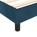 Boxspring sengeramme Mørkeblå 160x200 cm Fløjl