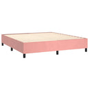 Boxspring sengeramme 160x200 cm fløjl pink