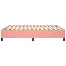 Boxspring sengeramme 160x200 cm fløjl pink