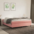 Boxspring sengeramme 160x200 cm fløjl pink