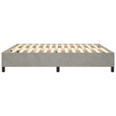 Boxspring sengeramme Lysegrå 180x200 cm Fløjl