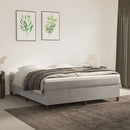 Boxspring sengeramme Lysegrå 180x200 cm Fløjl