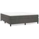 Boxspring sengeramme Mørkegrå 180x200 cm Fløjl