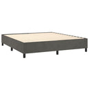 Boxspring sengeramme Mørkegrå 180x200 cm Fløjl