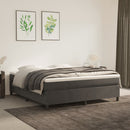 Boxspring sengeramme Mørkegrå 180x200 cm Fløjl