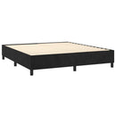 Boxspring sengeramme Sort 180x200 cm Fløjl