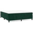 Boxspring sengeramme Mørkegrøn 180x200 cm Fløjl