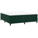 Boxspring sengeramme Mørkegrøn 180x200 cm Fløjl