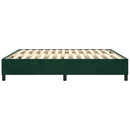 Boxspring sengeramme Mørkegrøn 180x200 cm Fløjl