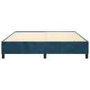 Boxspring sengeramme Mørkeblå 180x200 cm Fløjl