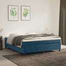 Boxspring sengeramme Mørkeblå 180x200 cm Fløjl