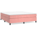Boxspring sengeramme 180x200 cm fløjl pink