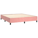 Boxspring sengeramme 180x200 cm fløjl pink