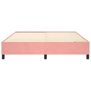 Boxspring sengeramme 180x200 cm fløjl pink
